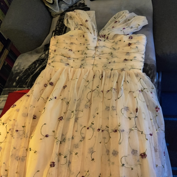 FINAL PRICE Unique Vintage Floral Formal Dress - Picture 4 of 8